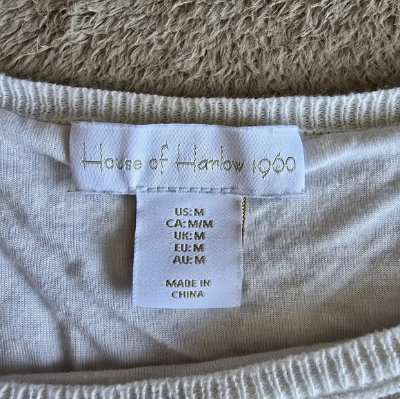 House Of Harlow 1960 crocheted lace cropped tank top size medium - Picture 9 of 10